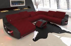 Details zu big sofa chesterfield xxl 250cm 4sitzer couch sofa textil samt stoffsofa polster. Xxl Wohnlandschaft Swing Als Polstersofa Mit Beleuchtung Und Usb