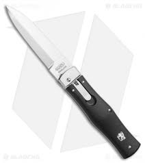 Maybe you would like to learn more about one of these? Mikov Predator Lever Lock Dagger Auto Knife Black 3 75 Polish Pocket Clip Blade Hq