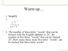 Here's how to get microsoft word for your own computer. William James Calhoun 2001 Warm Up Simplify The Number Of Three Letter Words That Can Be Formed With The English Alphabet Is The Number Ppt Download