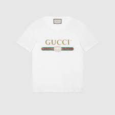 oversize washed t shirt with gucci logo