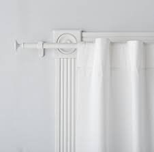 Single White Curtain Rod Crate And Barrel White Curtain Rod White Curtains Headboard Curtains