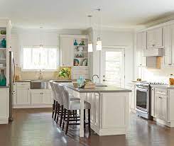 Wood choices for homecrest cabinets. White Cabinets In Casual Kitchen Homecrest