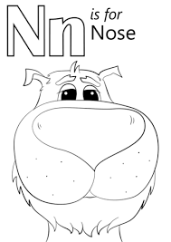 N Is For Nose Coloring Page From Letter N Category Select From 26736 Printable Crafts Of Cartoons N Abc Coloring Pages Coloring Pages Alphabet Coloring Pages