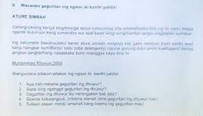 Sing nganggit geguritan ing dhuwur yaiku. Tolong Dibantu Poin Nya Saya Tambah Tolong Sekali Besok Saya Sekolah Brainly Co Id