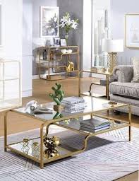 Popular 3 piece living room set of good quality and at affordable prices you can buy on aliexpress. Acme Furniture Astrid Collection 810903set 3 Pc Living Room Table Set With 52 Inch Coffee Table 36 Inch Sofa Table And 28 Inch End Table In Gold Finish Appliances Connection