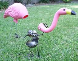 Fear The Yard Monster Flamingo Amazing Gardens Garden Sculpture