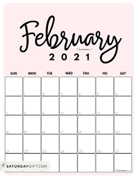 Furthermore, you can print any jan feb 2021 printable calendar from this post. Printable Calendar By Month In 3 Cute Colors Saturdaygift February Calendar Calendar Printables Monthly Calendar Printable