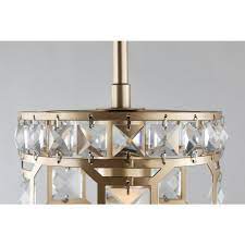 Hinkley remi collection 23.75 integrated led 36w bathroom vanity fixture with etched white glass, champagne bronze. Fifth And Main Lighting Paris 1 Light Champagne Gold With Clear Crystal Mini Pendant Wl 2255 The Home Depot