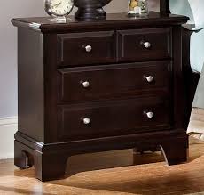 One (1) nightstand finished with double faced durable melamine wood which is stain, heat and scratch resistant. Vaughan Bassett Merlot Large 2 Drawer Nightstand Bb4 226