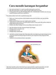 Ekspedisi mengejar pelangi hendak berlakon tangan berdarah. Cara Menulis Karangan Bergambar