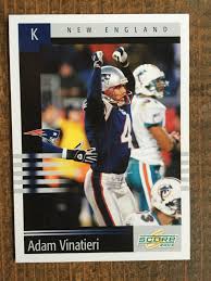 2003 Score 89 Adam Vinatieri New England Patriots Kicker Future Hof Nm In 2020 New England Patriots Nfl Football Cards Philadelphia Eagles Football