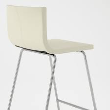 Brown full back metal frame bar height swivel stool with 3 reviews and the crosley furniture shelby white counter height stool (set of 2) with 3 reviews. Bernhard Bar Stool With Backrest Chrome Plated Mjuk Kavat White Ikea