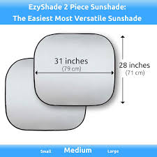 Ezyshade Windshield Sun Shade Extra Item See Size Chart With Your Vehicle Easy Read Foldable 2 Piece Car Sunshades Reflect And Protect Your