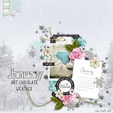 January Scrapbook Page Layouts Christmas Scrapbook Digital Scrapbooking Kits