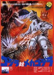 Mechagodzilla has a very different look from the movie, being more square and rough like the original concept poster rather than the round look in the film. Godzilla Vs Mechagodzilla Wikipedia