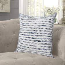 Bring new life to any room in your home or office with this beautiful pillow. Gracie Oaks Mulder Cotton Throw Pillow Wayfair Throw Pillows Pillows Blue Throw Pillows