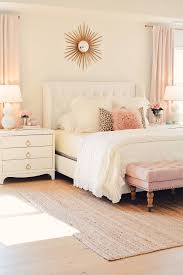 Master bedroom inspiration for a french country dark wood floor, brown floor and tray ceiling bedroom remodel in houston with beige walls neutral with. Bedroom Decor Ideas A Romantic Master Bedroom Makeover The Pink Dream