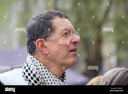 British sculptor Antony Gormley, right, and the last participant of his  live artwork 'One & Other', Emma Burns, a 30-year-old medical photographer  from Darlington, England, who dedicated her hour to the memory