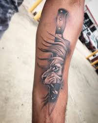 245 Likes 7 Comments Faisal Al Lami Tattoo Sal On Instagram The King The Chef S Knife With Tone Esquire By Chef Tattoo Cooking Tattoo Culinary Tattoos