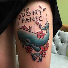 Maybe you would like to learn more about one of these? Pin For Later 40 Beautiful Book Quote Tattoos The Hitchhiker S Guide To The Galaxy Douglas Adams Eoin Colfer Don T Galaxy Tattoo Tattoos Hitchhikers Guide
