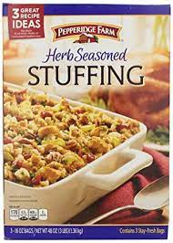 Amazon Com Pepperidge Farm Herb Seasoned Stuffing 16 Ounce Bags 3 Count Packaged Stuffing Side Dishes Grocery Gourmet Food
