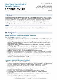 Physical Therapist Assistant Resume Samples Qwikresume
