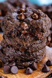Double Chocolate Chip Cookies Crazy For Crust Recipe Double Chocolate Chip Cookies Cookies Recipes Chocolate Chip Double Chocolate Chip Cookie Recipe