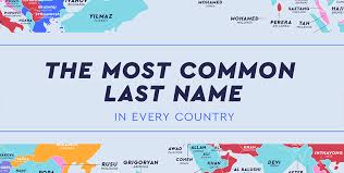 This name was borne by. The Most Common Last Name In Every Country Netcredit Blog