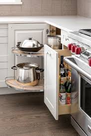 pull out rotating pot and pan shelves