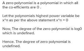 Then the degree of is. A Is A Polynomial Of Degree Zero Brainly In