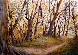 Remember, too, that color, along with the other essential design elements, applies not only to the overall landscape but also to garden beds and planting areas within the landscape. Colour Pencil Sketches Of Nature Woodland Pencil Sketch Pencil Drawings Of Nature Pencil Sketches Landscape Colour Pencil Sketches