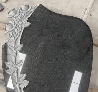 Rose Carved G654 Padang Dark Grey Granite Headstone/ Tombstone