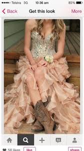 Dress Country Boots Pink Ruffles Cowgirl Country Beautiful Blush Pink Prom Dresses High Low Prom Dresses Cute Dresses