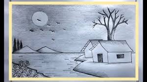 Landscape drawings with pencil sketch. Very Easy Scenery Drawing Tutorial With Pencil Landscape Scenery Drawing Youtube