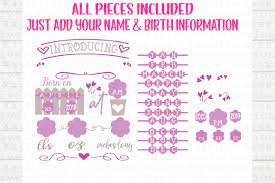 Download Baby Birth Stats Baby Girl Birth Info Graphic By Kayrativedigitalkreations Creative Fabrica