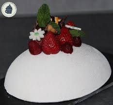 La Gourmandise Selon Sandrine Bavarois Fleur Vanille Fraise Chocolat Blanc Chocolat Framboise