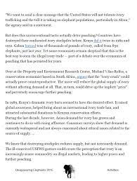 If you have a large network, share your. Advocacy Letter Writing Disappearing Elephants