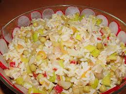 Reissalat Mit Lauch Ein Raffiniertes Rezept Mit Bild Aus Der Kategorie Party 3 Bewertungen O 3 8 Tags Camping Einfach Reissalat Lebensmittel Essen Salat