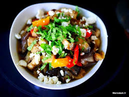 Salade Aubergines Poivrons Et Feta Recette Salade Aubergine Recettes De Cuisine Salade