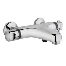 Badewannenarmatur mischbatterie thermostat wannenbatterie aufputz dusche für bad. Mischbatterie Fur Badewanne Fath00499 Guglielmi Wandmontiert Verchromtes Metall Thermostatisch