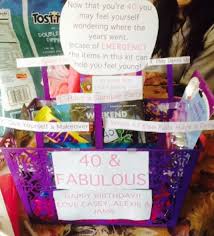 40th Birthday Gift Ideas For Best Friend Female 40th Birthday Basket Survival Kit Includes 1 Take Bubble Bath Loofah Bath Soap Birthday Gifts For Best Friend Birthday Basket 40th Birthday Gifts For Women