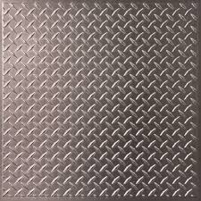 Ceilume Diamond Plate Faux Tin 2 Ft X 2 Ft Lay In Or Glue Up Ceiling Panel Case Of 6 Faux Tin Ceiling Tiles Tin Ceiling Tiles Ceiling Panels