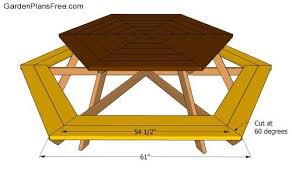 Hexagon Picnic Table Plans Free Garden Plans How To Build Garden Projects Picnic Table Plans Diy Picnic Table Picnic Table