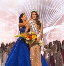 She is the only second woman ever from france to be crowned miss universe. Nick Verreos Sashes And Tiaras 65th Miss Universe Finals Evening Gowns Recap