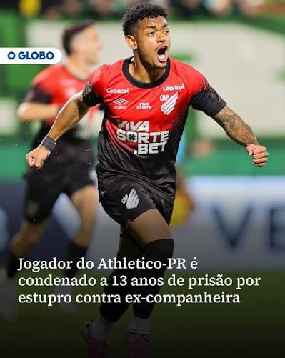 O lateral-esquerdo L&eacute;o Derik, do Athletico-PR, foi condenado a 13 anos de pris&atilde;o por dois crimes de estupro contra a ex-companheira. A decis&atilde;o foi tomada na &uacute;ltima ter&ccedil;a-feira pelo 2&ordm; Juizado de