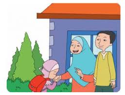 Ketika bersepeda ke sekolah perlahan ditinggalkan para siswa. Gambar Ini Menjunjukan Anak Yang Patuh Pada Aturan Sebelum Berangkat Sekolah