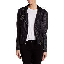 Blanknyc Denim Faux Leather Frankenstorm Moto Jacket 205 Pen Liked On Polyvore Fake Leather Jacket Faux Leather Motorcycle Jacket Faux Leather Moto Jacket