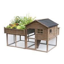 Poulailler Palace Carre Potager En Bois Fsc Taupe L207x153 5x122cm Poulaillers Clapiers Alimentation Carre Potager Bois Potager Bois Poulailler Bois
