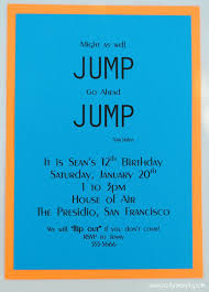 Jump Trampoline Party Invitations Elegant Birthday Party Birthday Party Invitation Templates