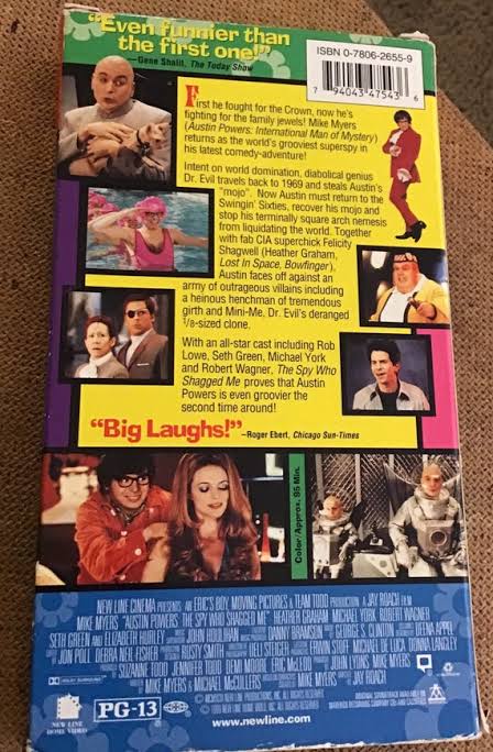 Vintage Original Release Austin Powers the Spy Who Shagged Me VHS With  Cardboard Case. Mike Myers Heather Graham Sequel to Man of Mystery - Etsy